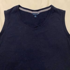 Nautica Blue Wide Shoulder Tank Top